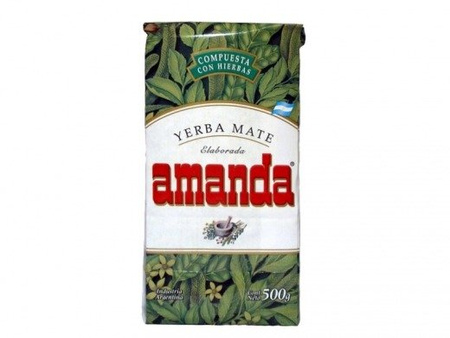 YERBA MATE AMANDA CON HIERBAS (500G, ZIOŁOWA, BEZ GLUTENU)
