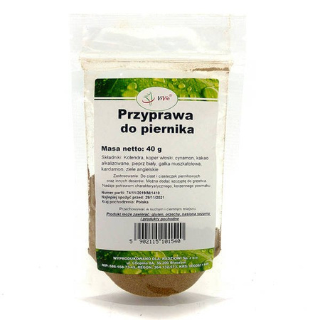 Przyprawa do piernika bez mąki  (korzenna aromatyczna 40g)