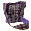 Torebka damska w azteckie wzory, fioletowa torba na ramię
