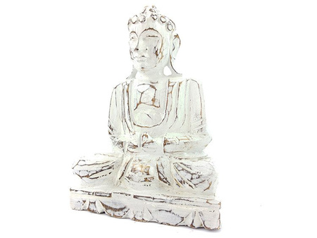 FIGURKA BUDDA (WYS.24CM, BUDDHA,BIAŁY)