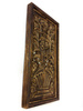 DREWNIANY PANEL DEKORACYJNY (ORIENTALNY, RZEŹBIONY, NA ŚCIANĘ, 66x37CM)