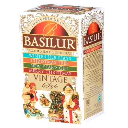 Herbata czarna i zielona, Assorted Earl Vintage Basilur, 25 saszetek