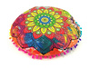 Pufa poduszka do siedzenia, Yogi (Mandala, Indie, Joga, łuska gryczana, kolorowy kwiat)
