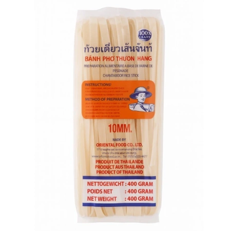 MAKARON RYŻOWY FARMER 10 MM WSTĄŻKI (400G, AZJATYCKI)