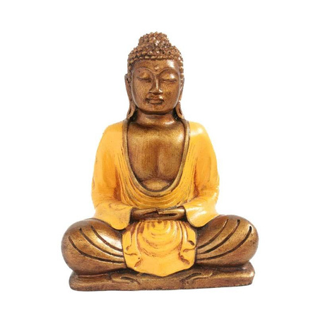 Figurka Budda pomarańczowa szata (22cm, Indie, medytacja, dekoracja)