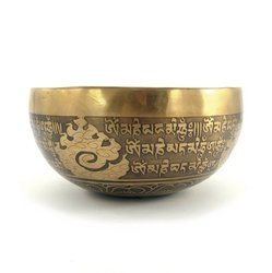 Misa tybetańska grająca ręcznie zdobiona (Tybet 700-850g, 16cm)