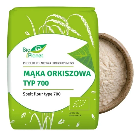Mąka orkiszowa chlebowa jasna Bio, typ 700, Bio Planet 1kg