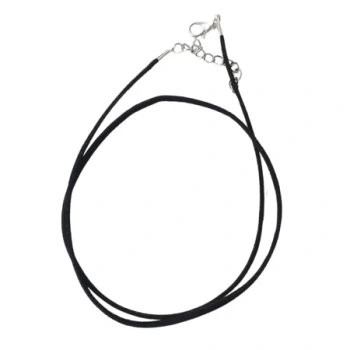 Rzemień skórzany, rzemyk z zapięciem, czarny 60 cm