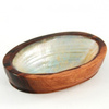 MYDELNICZKA DREWNIANA Z MUSZLĄ TIMIKA Z INDONEZJI MAŁA (MYDŁO, MUSZLA, ŁAZIENKA, INDONEZJA)
