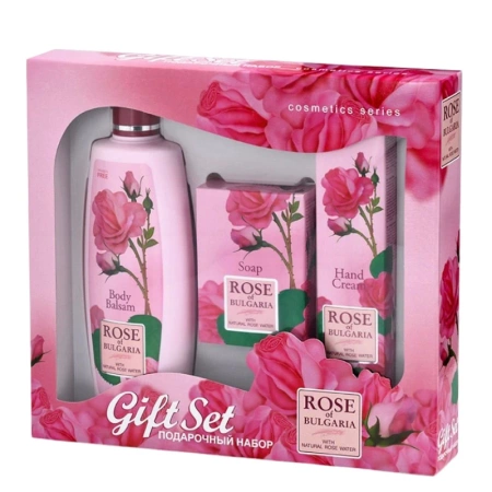  Zestaw kosmetyków różanych (balsam, mydło, krem), Rose of Bulgaria 