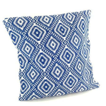 Poszewka na poduszkę orientalna (40 X 40 cm niebiesko-biała)