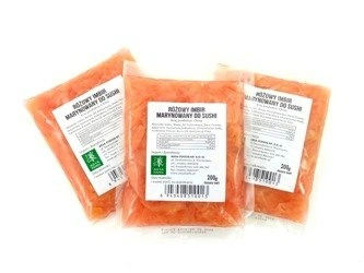 IMBIR MARYNOWANY DO SUSHI RÓŻOWY (200G)