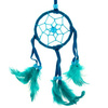 Turkusowy łapacz snów XS, mały (rękodzieło, pióra) 
