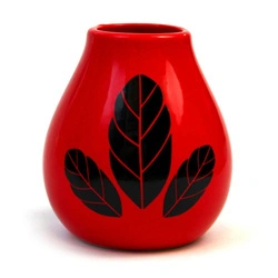 Matero ceramiczne Luka Hoja Czerwone 350ml