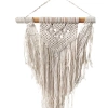 Makrama na ścianę, dekoracja ścienna boho ze sznurka 70 cm