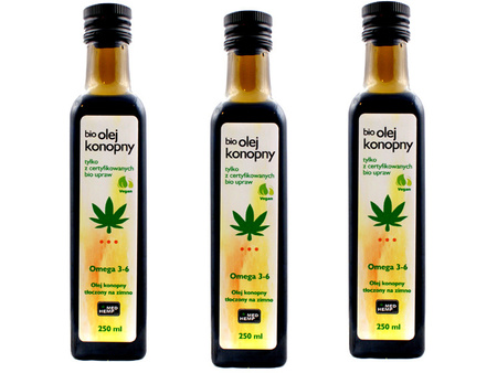 OLEJ KONOPNY BIO MEDHEMP 250ML (TŁOCZONY NA ZIMNO)