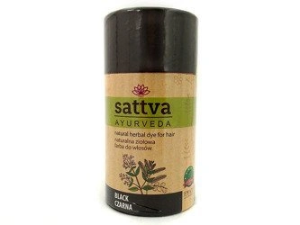 HENNA SATTVA AYURVEDA CZARNA, NATURALNA, ZIOŁOWA FARBA DO WŁOSÓW 150G