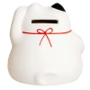 Biała skarbonka, figurka kot Maneki Neko 9 cm