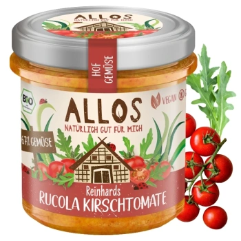Pasta warzywna pomidory cherry i rukola bez glutenu bio Allos 140g