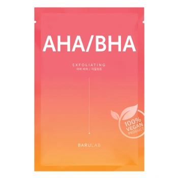 Maseczka koreańska w płachcie do twarzy z kwasami AHA/BHA maska Barulab