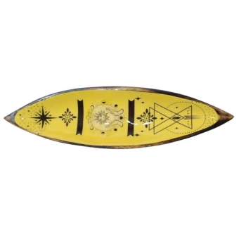 Podstawka pod kadzidełka z drewna mango Dłonie i Słońce, energia i intuicja