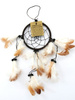 ŁAPACZ SNÓW (AMULET DREAM CATCHER ŚR. 9CM, BRĄZOWY, ZAWIESZKA)