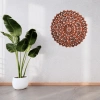 Panel ścienny drewniany dekor lotos, padma, mandala 60cm Indonezja