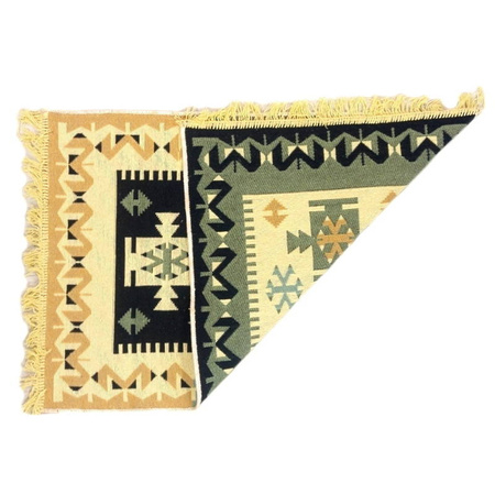 Dywan chodnik Kilim Turecki zielony / beż 60x90