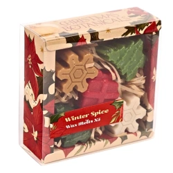 Wosk sojowy zapachowy do kominka, Winter Spice Christmas na prezent, 5szt.