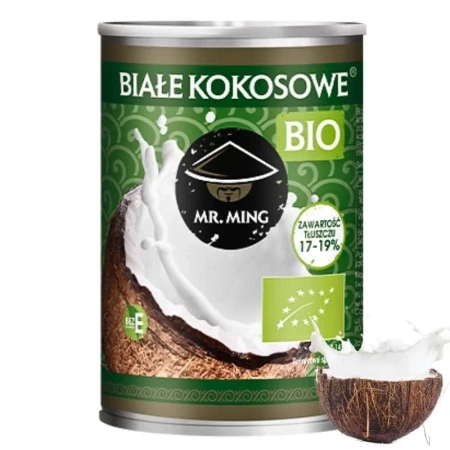 Mleczko kokosowe w puszce BIO 17-19% tł. kuchnia azjatycka Mr Ming 