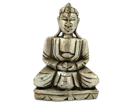 FIGURKA BUDDA (WYS.24CM, BUDDHA,SREBRNY)