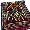 Kilim anatolijski dywan chodnik turecki jednostronny bordowo pomarańczowy geometryczne wzory 150x80