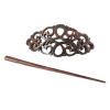 Drewniana spinka do włosów, orientalne rękodzieło 13 cm