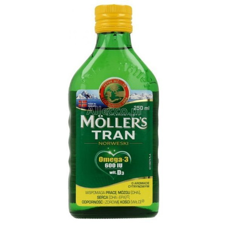 Tran Norweski cytrynowy Moller's 250 ml