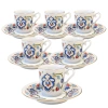 Filiżanki do kawy po turecku Gozde Mavi, turecka porcelana, zestaw 6 szt.
