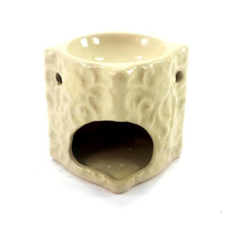 Kominek do olejków eterycznych zapachowych i wosków biały (ceramiczny, tealight)