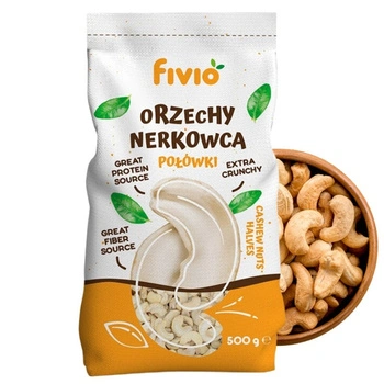 Orzechy nerkowca, nerkowce połówki, bakalie Fivio 500g