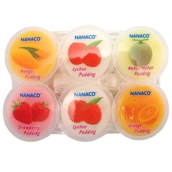 Pudding owocowy, tajski deser, mix smaków Nanaco 6x80g