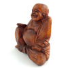 Figura Budda, drewno brąz 17cm (szczęsliwy, pekong)