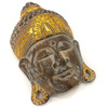 Maska Budda brązowo-złota  (50cm, Indonezja, drewno)