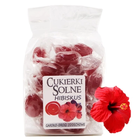 Cukierki solne na gardło, z hibiskusem, 100g