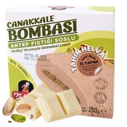 Chałwa turecka z białą czekoladą i pistacjami, Tatlan 250g