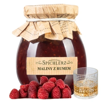 Maliny z rumem konfitura do herbaty i deserów Spichlerz 300g