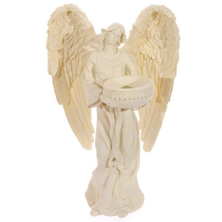 Figurka Anioła z miejscem na świeczkę 23cm (podstawka na świeczkę, biel)