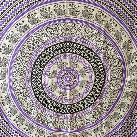 Narzuta na łóżko orientalna mandala słoń Indie 240x210 cm