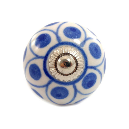 Uchwyt meblowy gałka ceramiczna Indie rękodzieło