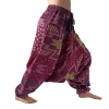 Szarawary alladynki ciepłe fioletowe spodnie joga Indie