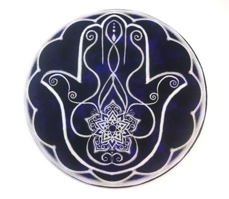 PODKŁADKA POD MYSZKĘ MANDALA CHAMSA, RĘKA FATIMY GRANATOWA (MOUSE PAD)