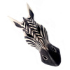 Maska zebra, drewniana (płaskorzeźba, ozdoba, biało-czarna 30cm)