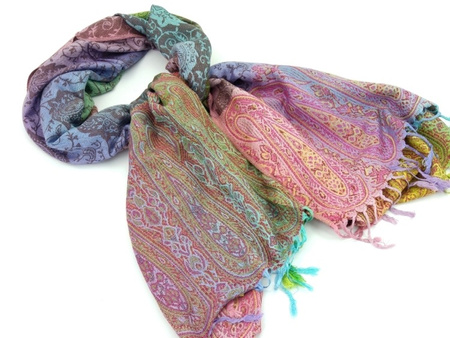 SZAL ORIENTALNY TYPU PASHMINA (DUŻY SZALIK, CHUSTA, APASZKA)